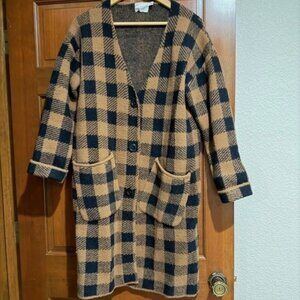 VICI Buffalo Plaid Coatigan by Lush